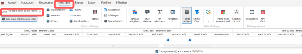 Visualisez votre semaine d’un seul coup d’œil